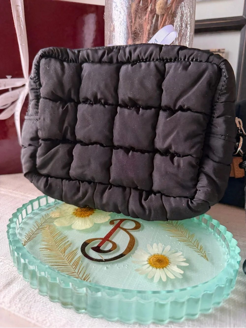FP Movement by Free People Quilted Black Wristlet Pouch